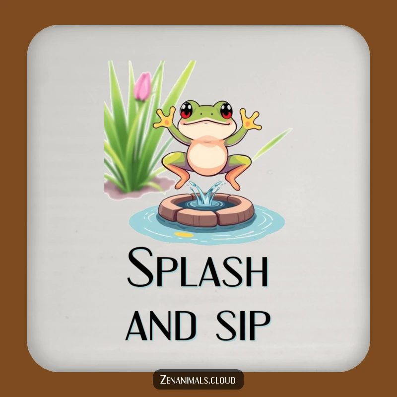 Funny Frog Drink Coaster Set, Meditation Protection, Humorous & Practical Funny Gift