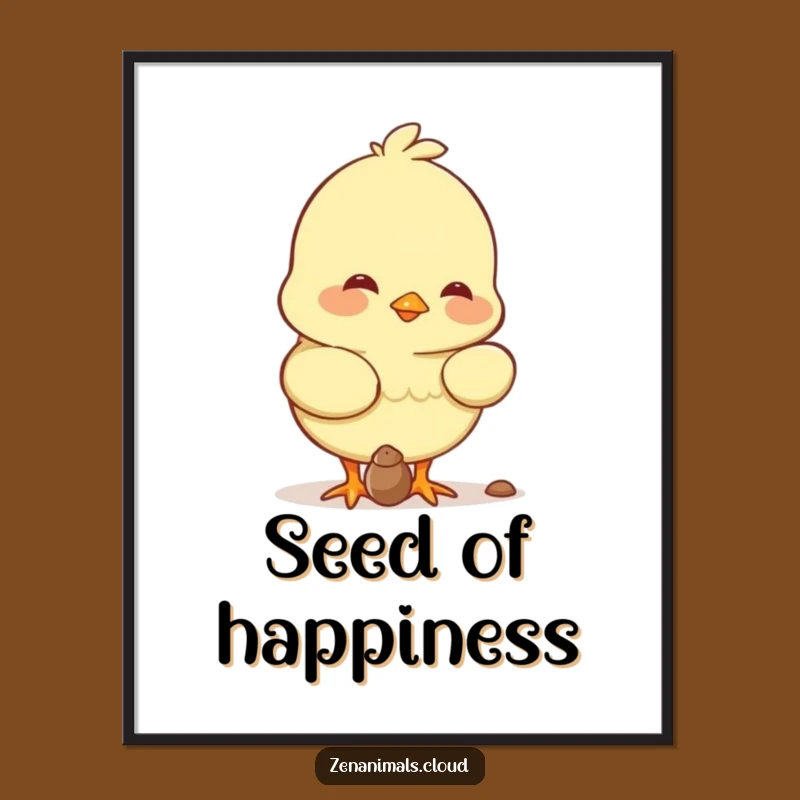 Funny Chick Seed Nibbler Poster - Adorable Wall Art for Chick Fans