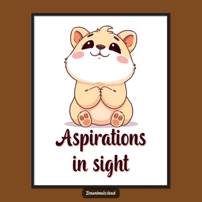 Funny Content Animal Dreamer Poster - Hilarious Hopeful Wall Art for Uplifting Decor
