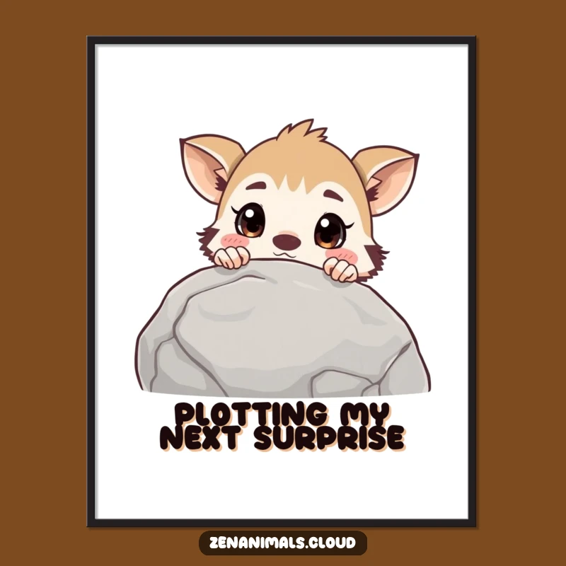 Funny Curious Animal Poster: Art That Captures Surprise for Your Walls