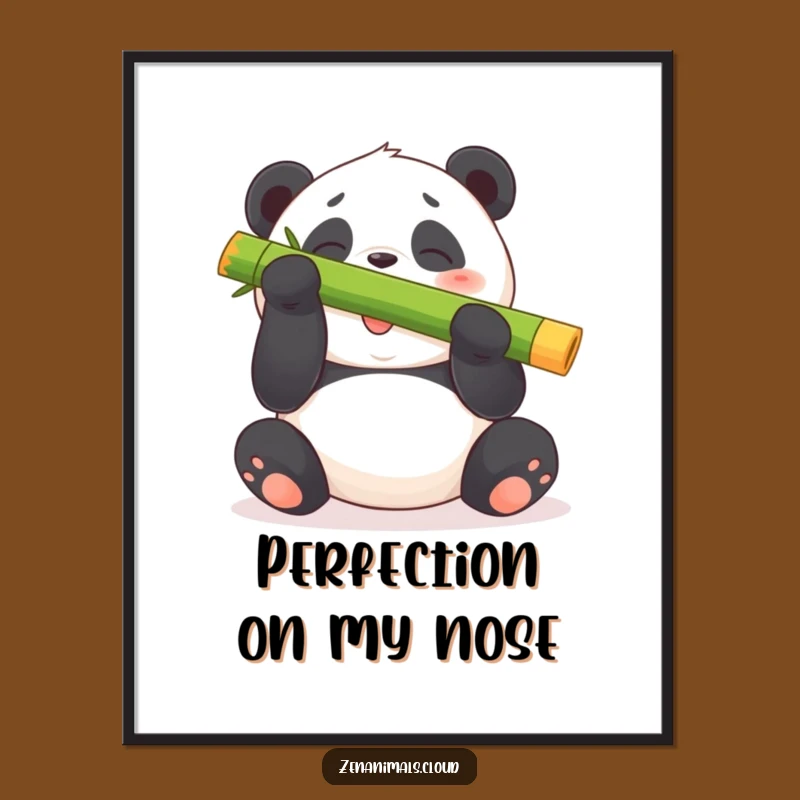 Funny Panda Bamboo Poster: Hilarious Bear Art Print