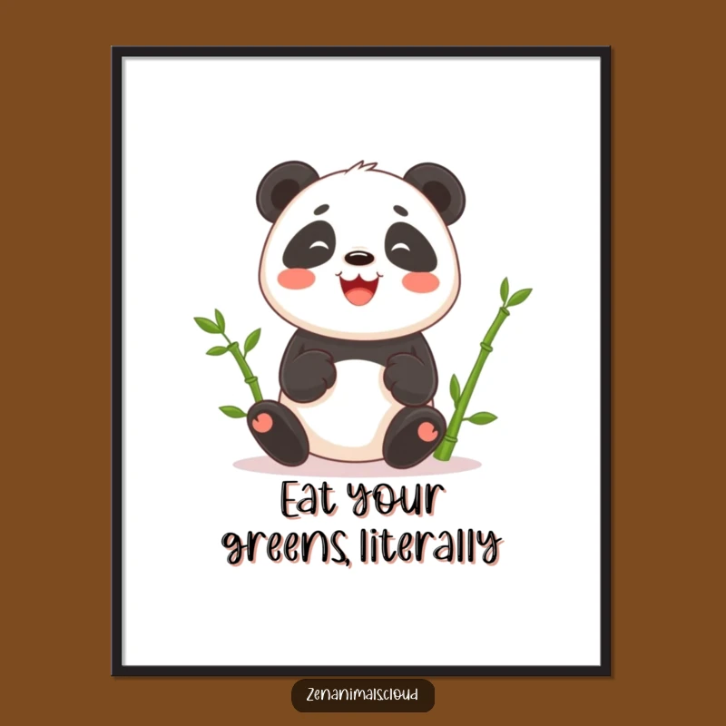 Funny Panda Juggling Bamboo Poster: Add Hilarious Art to Your Walls, Great Gift!