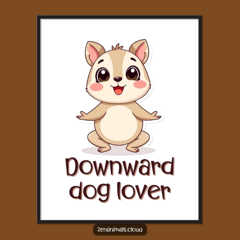 Funny Yoga Animal Poster: Inspiring Decor for a Happy, Active Space