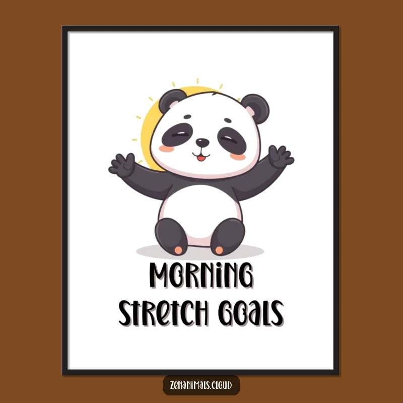 Funny Panda Yoga Poster: Zen Art, Perfect Relaxing Decor Gift