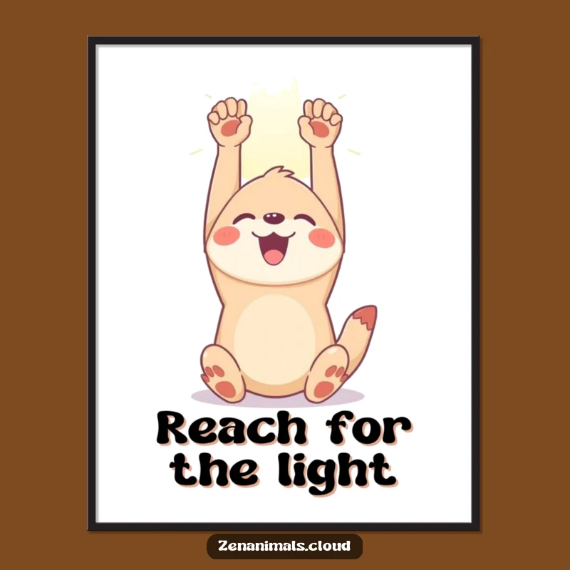 Funny Joyful Animal Poster: Art That Radiates Sunshine for Your Walls