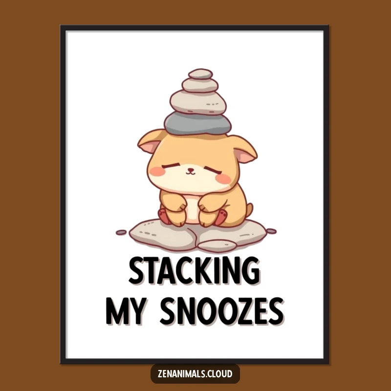 Funny Sleepy Animal Poster: Art That Balances Humor for Your Space