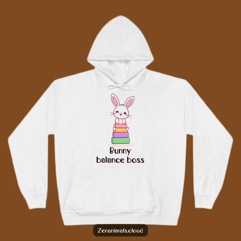 Funny Bunny Yoga Hoodie: Cozy Balance Sweatshirt, Perfect Fun Gift