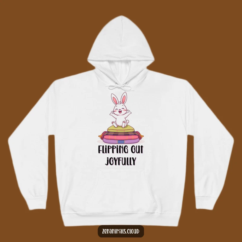 Funny Bouncy Bunny Meditation Hoodie - Cozy Zen Funny Gift Apparel