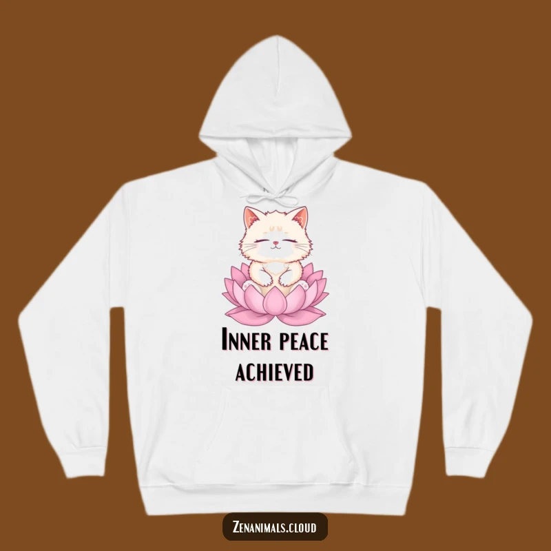 Funny Cat Meditation Hoodie: Cozy Zen Kitty Sweatshirt, Ultimate Relaxing Gift