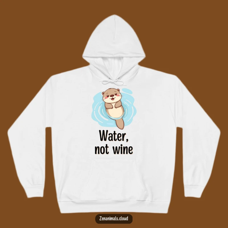 Funny Happy Otter Hoodie: Cozy Serene Comfort, Perfect Funny Gift