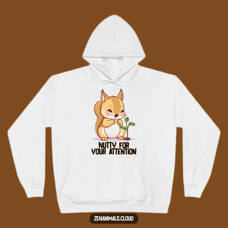 Funny Squirrel Sprout Hoodie: Cozy Comfort Inspired by Nature's Tiny Discoveries