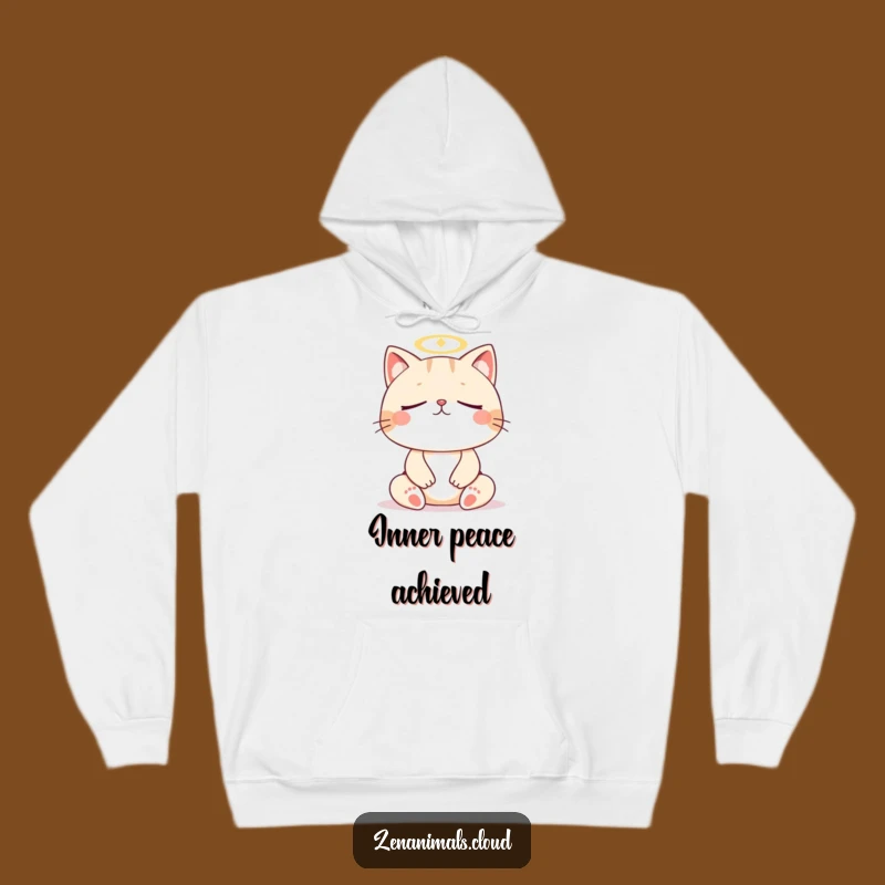 Funny Cat Meditation Hoodie: Cozy Feline Zen Wear for Peaceful Relaxation