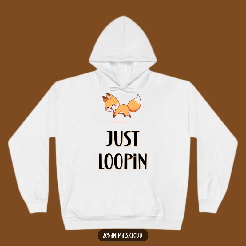 Funny Giggling Fox Tail Chase Hoodie - Cozy & Comical Animal Sweatshirt, Ideal Funny Gift