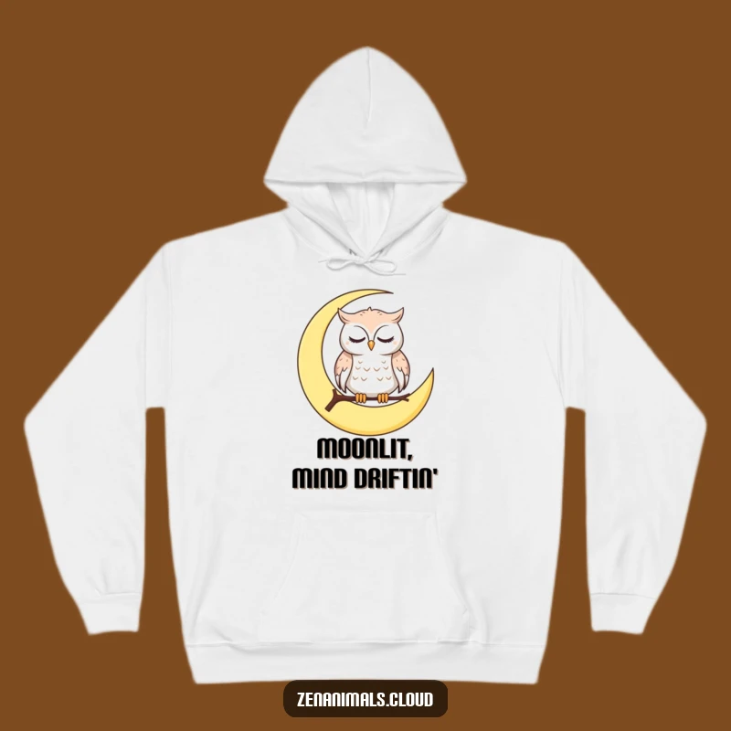 Funny Owl Moon Hoodie: Cozy & Calm, Your Warm Funny Gift