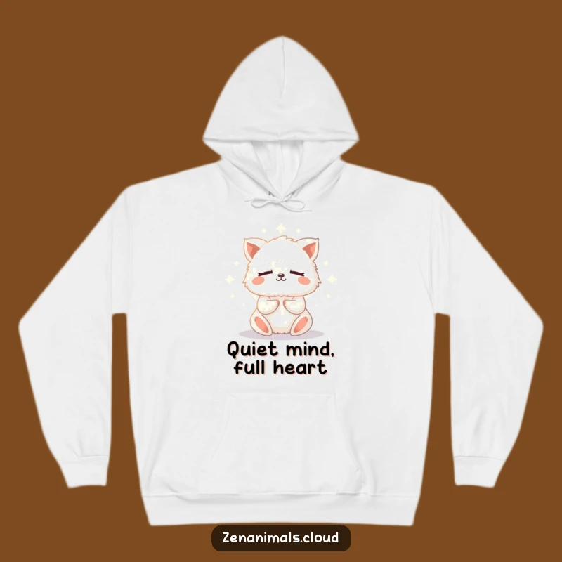 Funny Meditation Animal Hoodie: Cozy Zen Comfort with a Fluffy, Glowing Friend