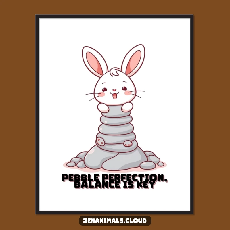Free Printable Wall Art: Balancing Bunny Art - Quirky Decor!