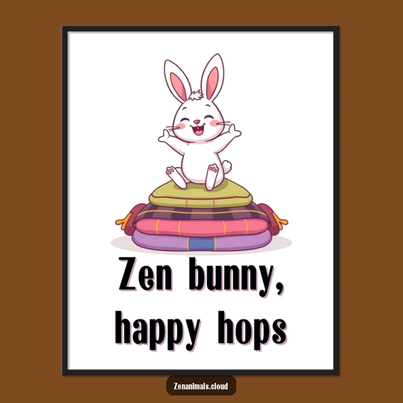 Free Printable Wall Art: Bouncy Bunny - Fun Downloadable Decor