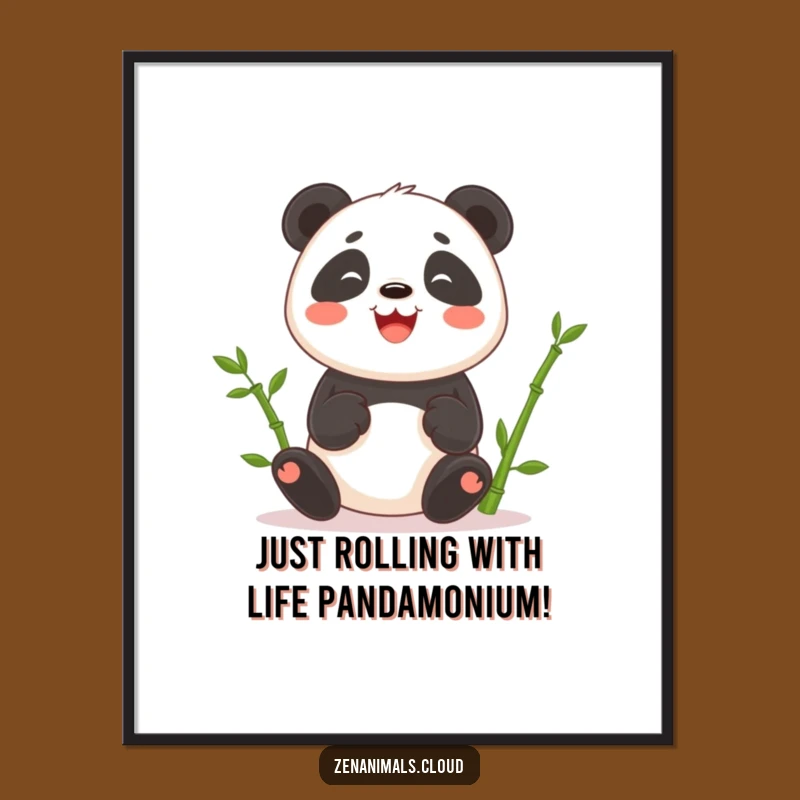 Funny Free Printable Panda Wall Art: Juggling Bamboo Downloadable Decor for Your Space!