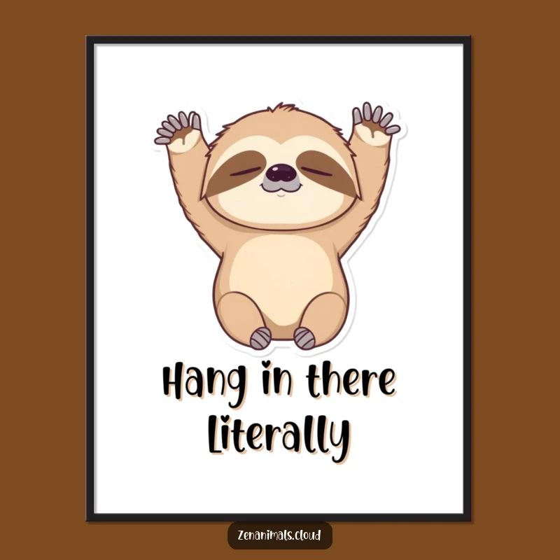 Funny Free Printable Sloth Wall Art: Humorous Stretch Downloadable Decor for Cozy Spaces
