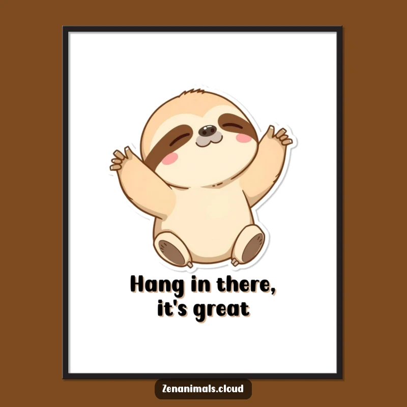 Free Printable Wall Art: Sloth Stretch, Chill Downloadable Art for Your Walls!