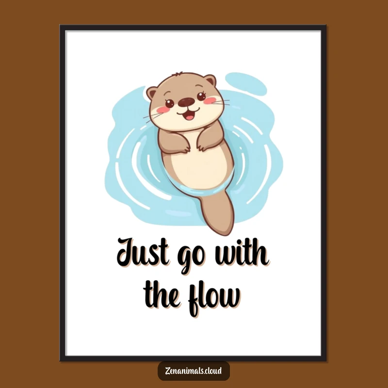 Free Printable Otter Wall Art - Funny Floaty Fun Downloadable Decor