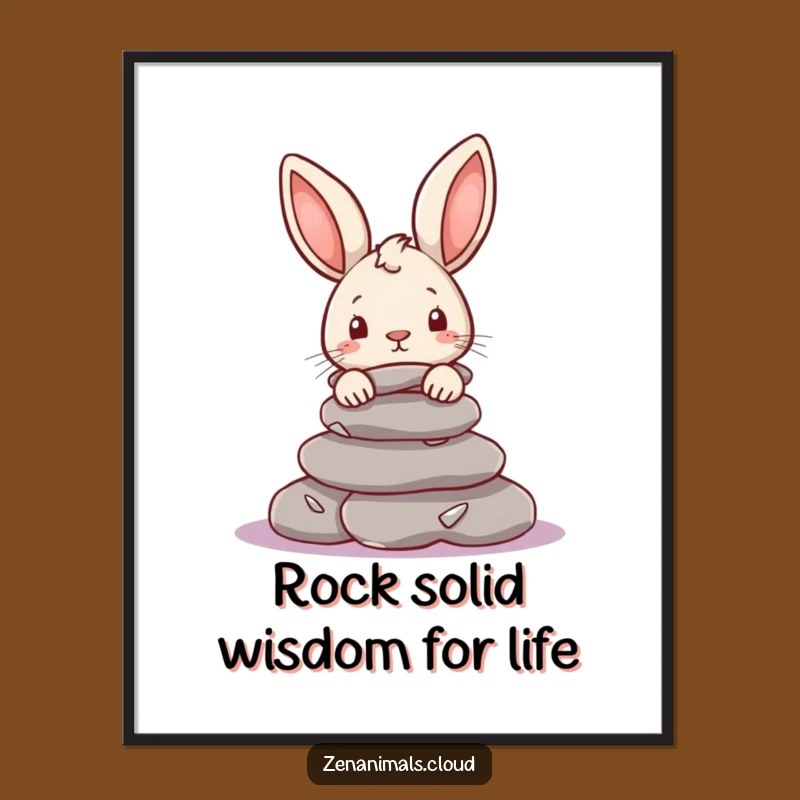 Funny Free Printable Wall Art Cute Rabbit - Downloadable Art for Quirky Home Decor