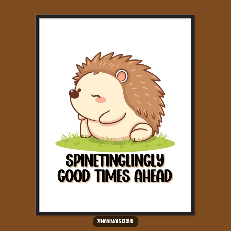 Funny Free Printable Hedgehog Wall Art: Rolling Joy Downloadable Decor for Cozy Spaces!