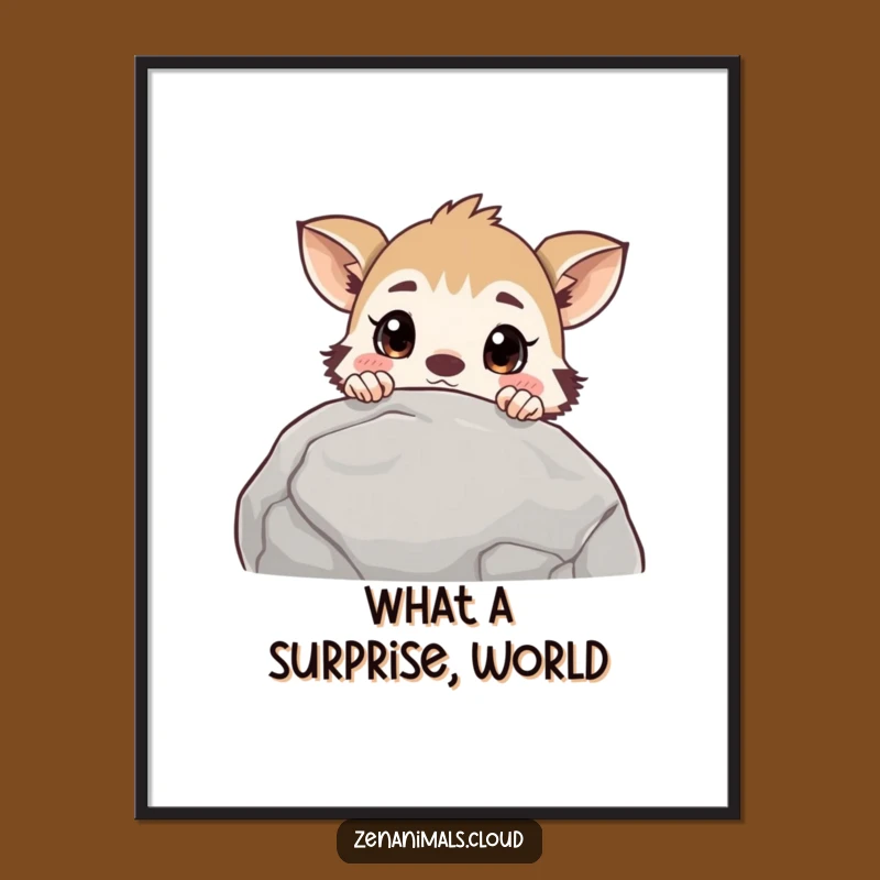 Free Printable Curious Wall Art: Animal Peek Digital Download Humor