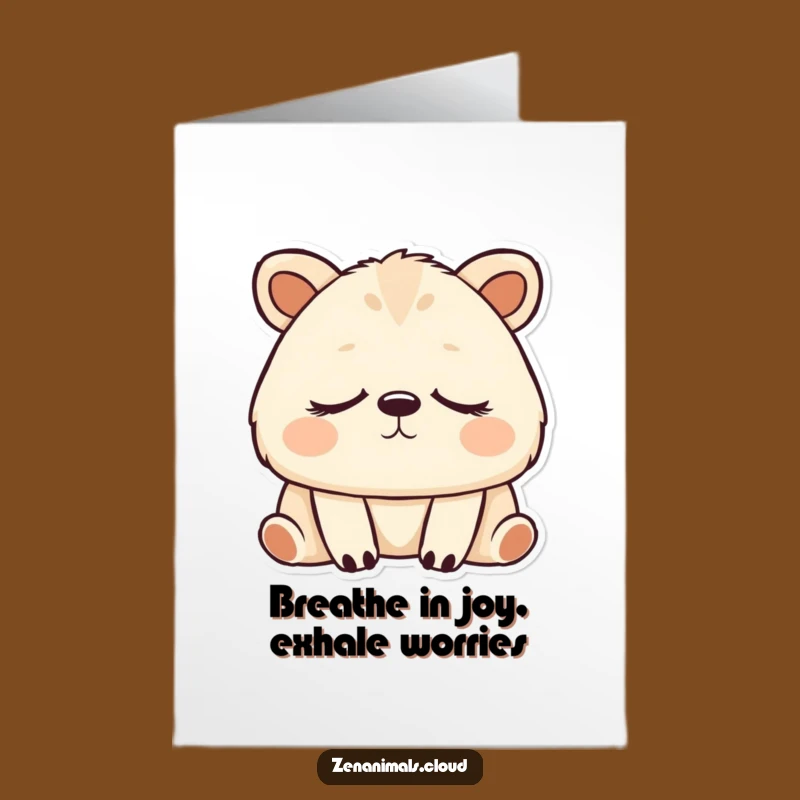 Free Printable Peaceful Birthday Card: Serene Animal Downloadable Gift for Relaxing Celebrations