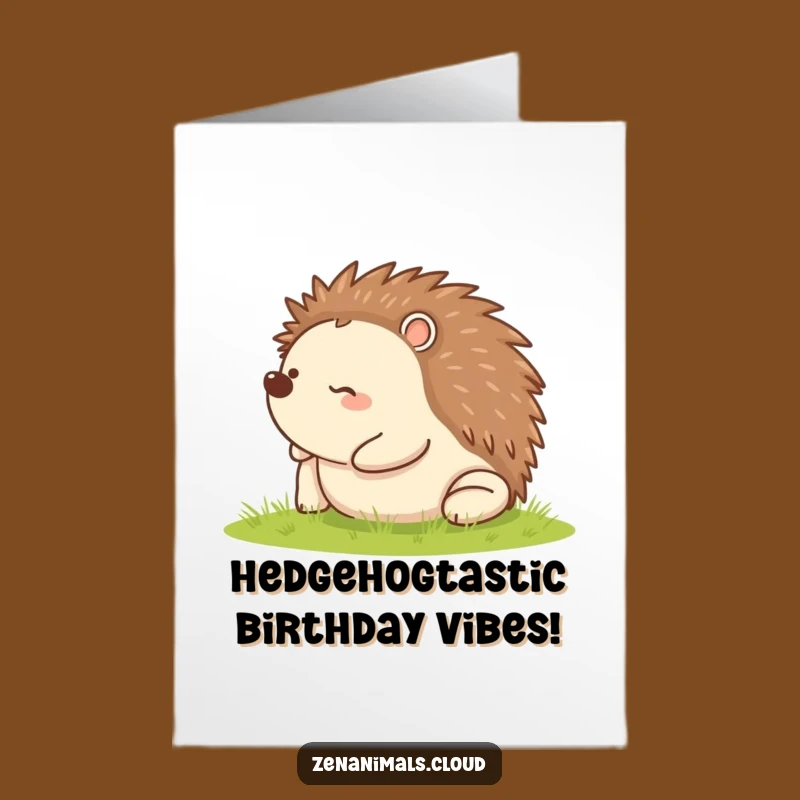 Free Printable Hedgehog Birthday Card: Rolling Joyful Downloadable Gift for a Special Day!