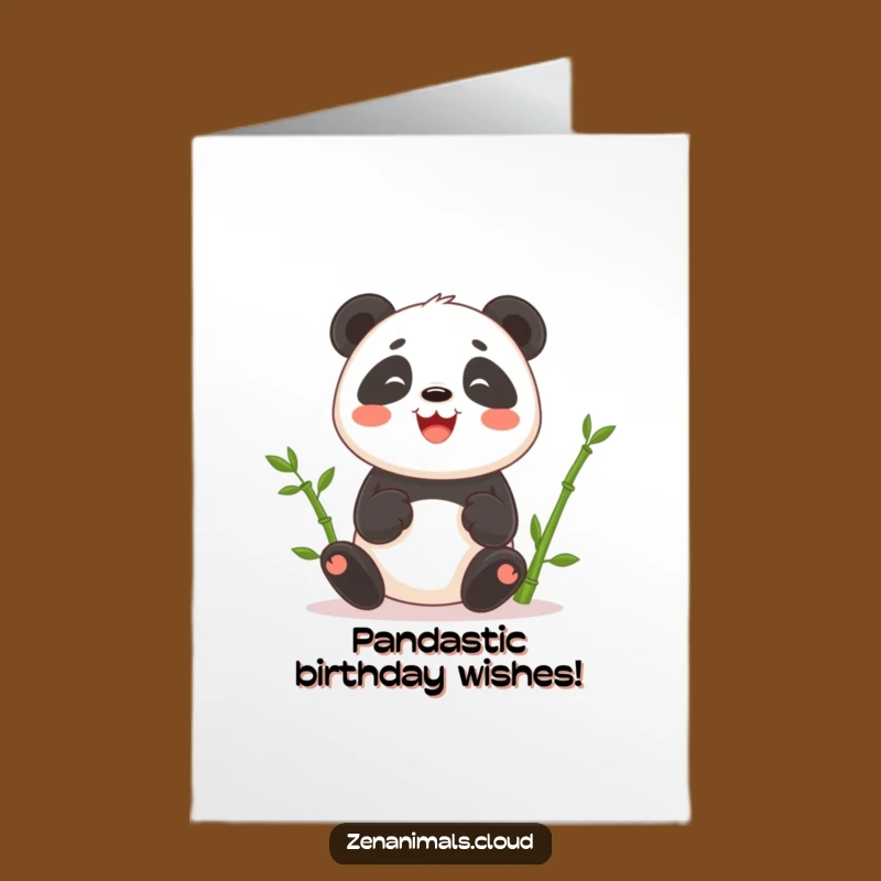 Free Printable Panda Birthday Card: Funny Juggling Bamboo Downloadable Gift for Fun!