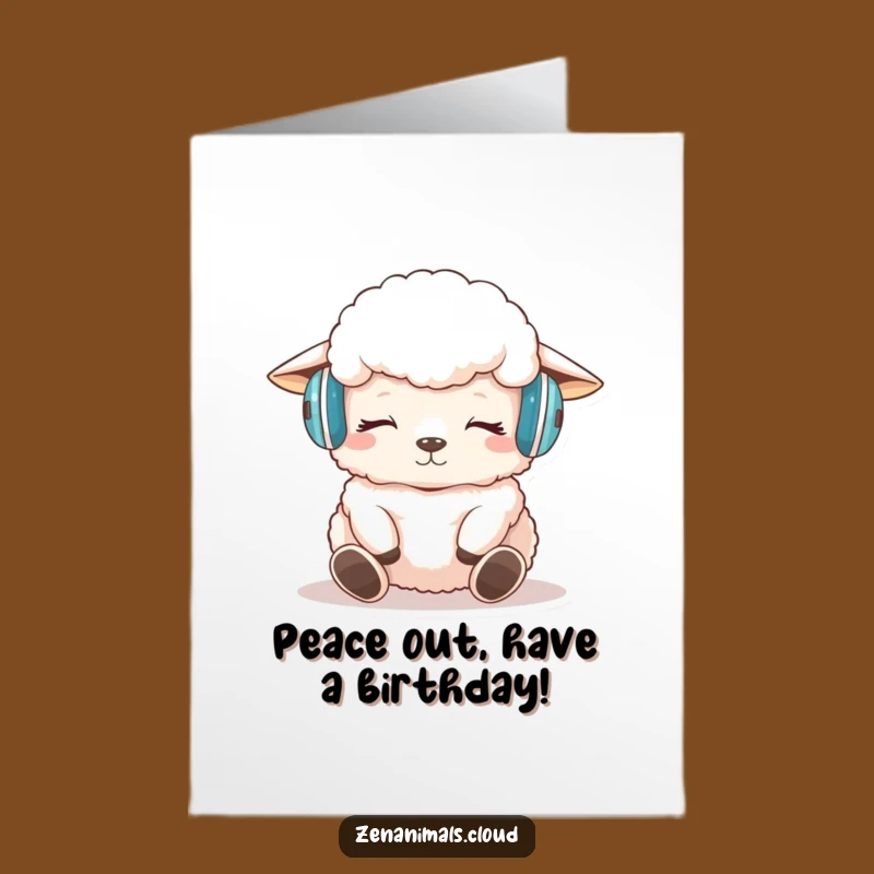 Free Printable Birthday Card: Meditating Sheep's Zen - Relaxing Downloadable