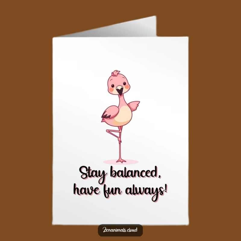 Free Printable Flamingo Fun Birthday Card: Playful Animal Downloadable Gift for Joyful Celebrations