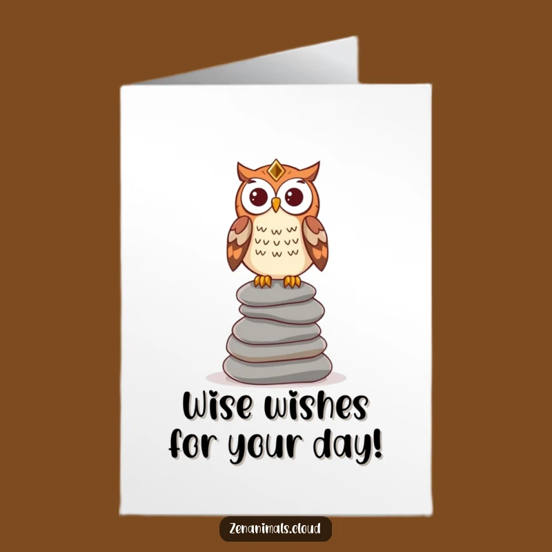 Free Printable Wise Owl Birthday Card - Funny Downloadable Owl Gift for Sage Celebrations