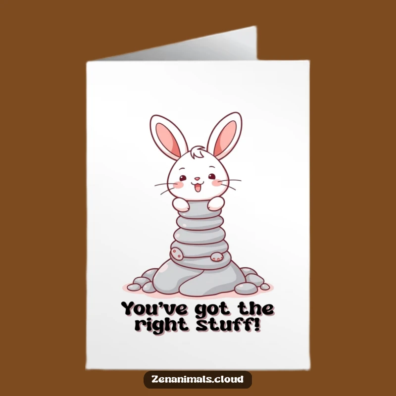 Free Printable Congrats Card: Bunny's Balancing Act - Success!