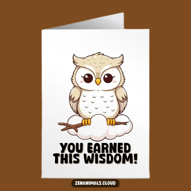 Free Printable Owl Congrats Card: Serene Success Downloadable for Achievements