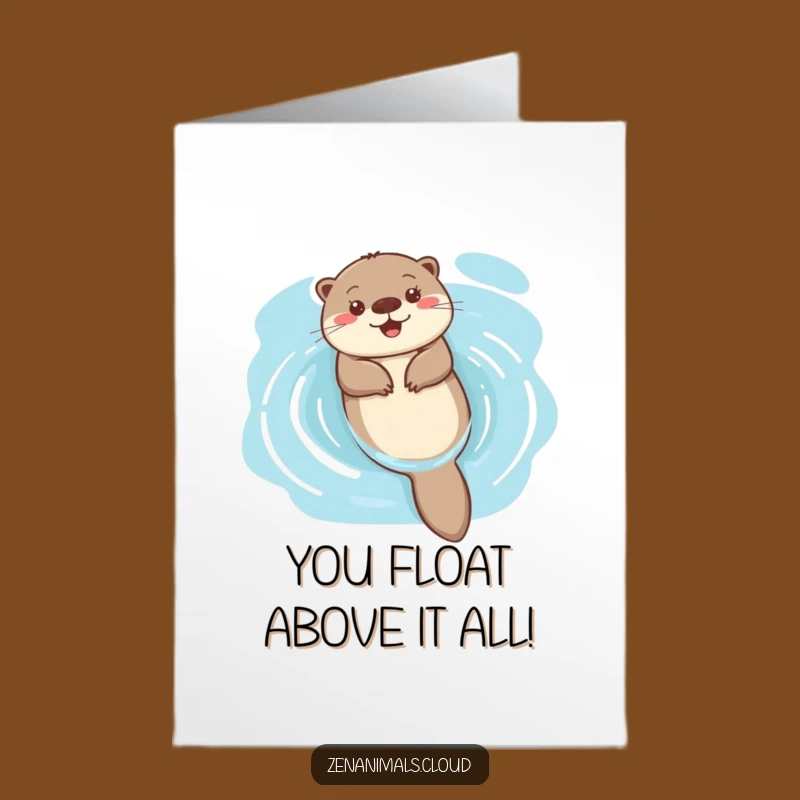 Free Printable Otter Congrats Card - Funny Floaty Success Downloadable Greeting