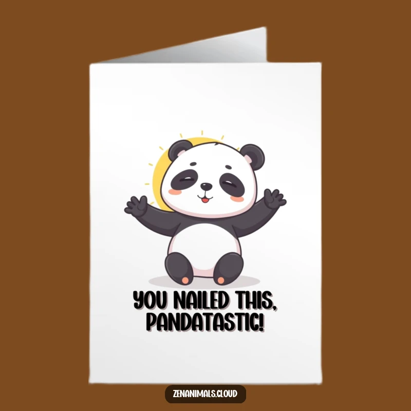 Free Printable Panda Yoga Congrats Card - Funny Flexibility Downloadable Greeting