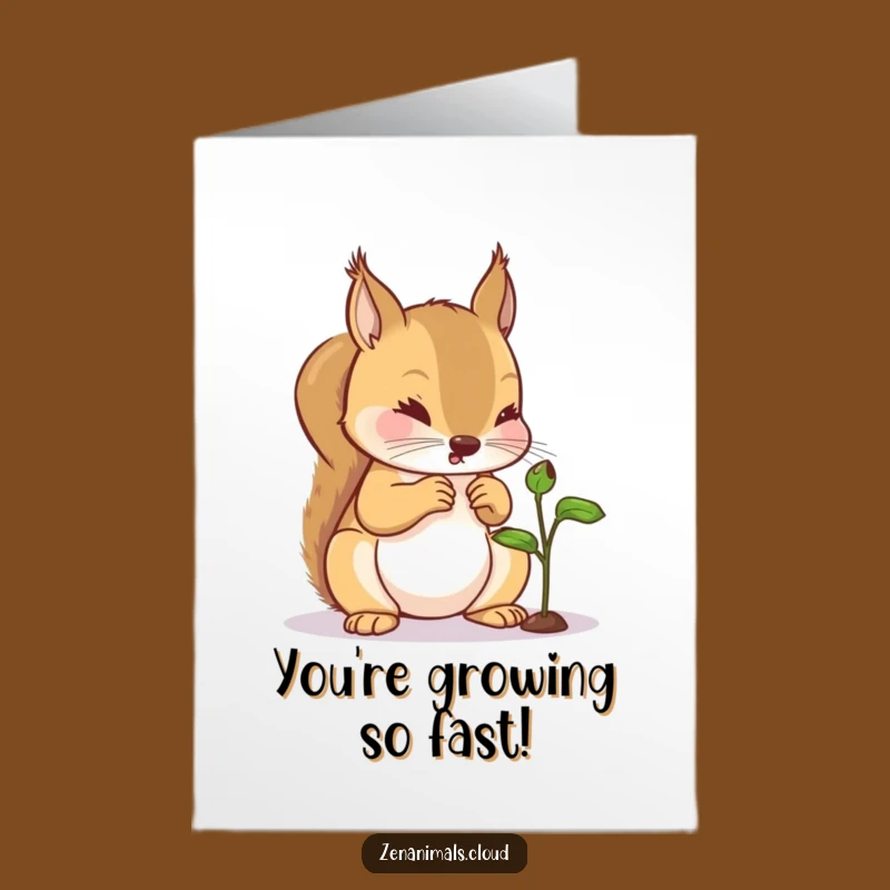 Free Printable Congrats Card: Squirrel Sprouts Success for Your Big Win!