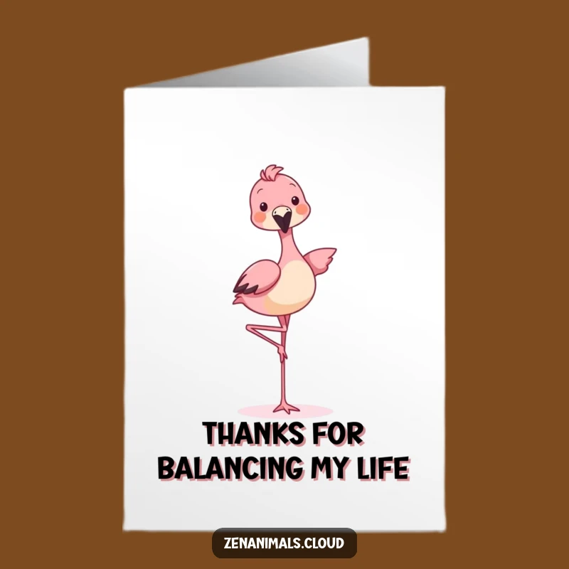 Free Printable Flamingo Fun Thank You Card: Playful Animal Downloadable Gift for Cheerful Thanks