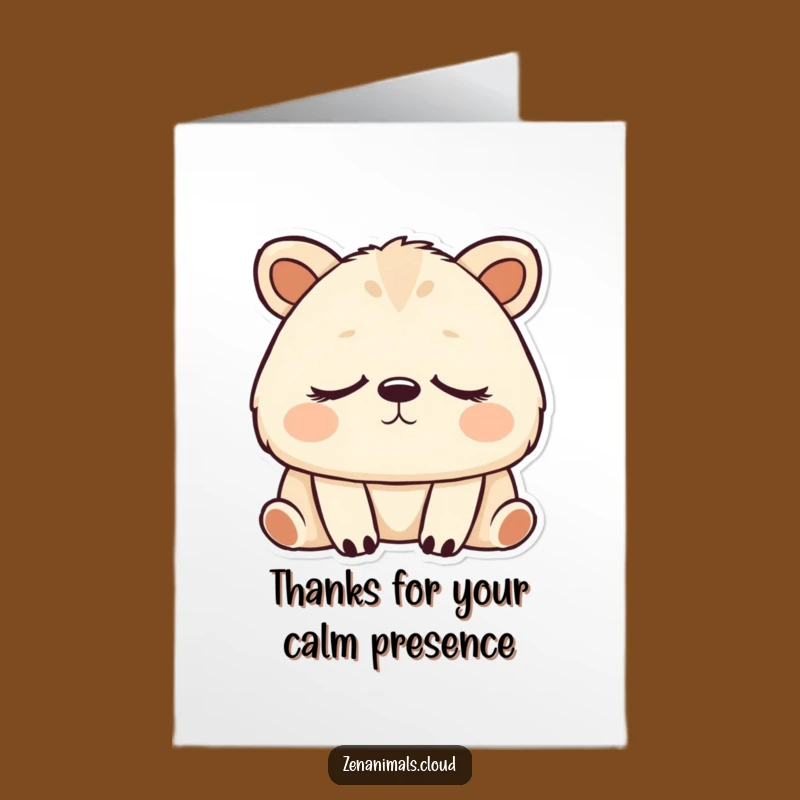 Free Printable Peaceful Thank You Card: Serene Animal Downloadable Gift for Heartfelt Thanks