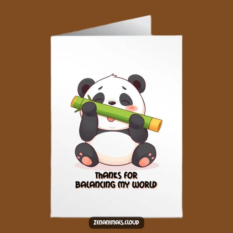 Free Printable Thank You Card: Panda's Bamboo Thanks - Sweet Downloadable