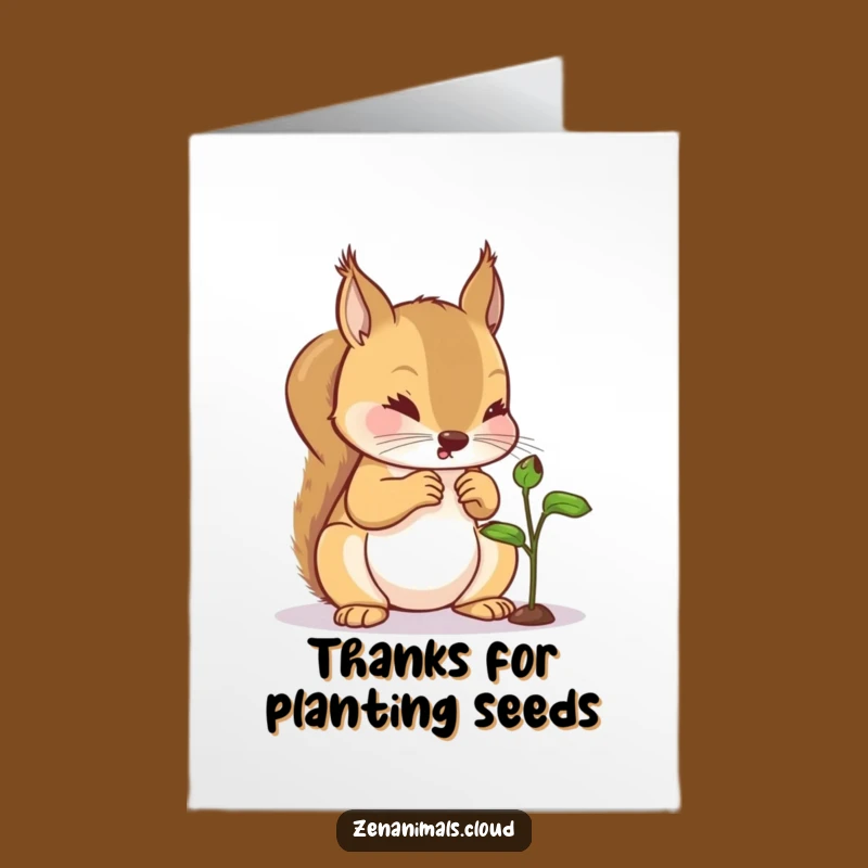 Free Printable Thank You Card: Squirrel's Sprout of Gratitude!