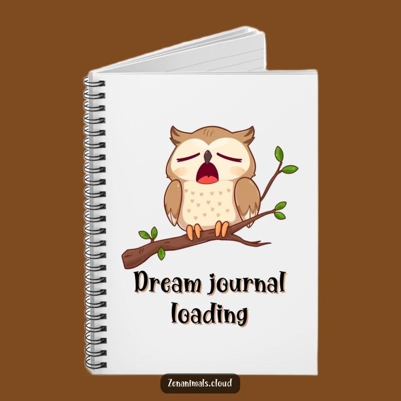 Funny Sleepy Owl Yawn Notebook - Journal Your Dreams, Comical Stationery, Perfect Funny Gift