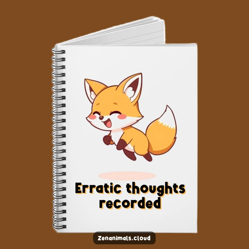 Funny Fox Tail Chasing Notebook: Giggling Foxy Journal, Hilarious Gift