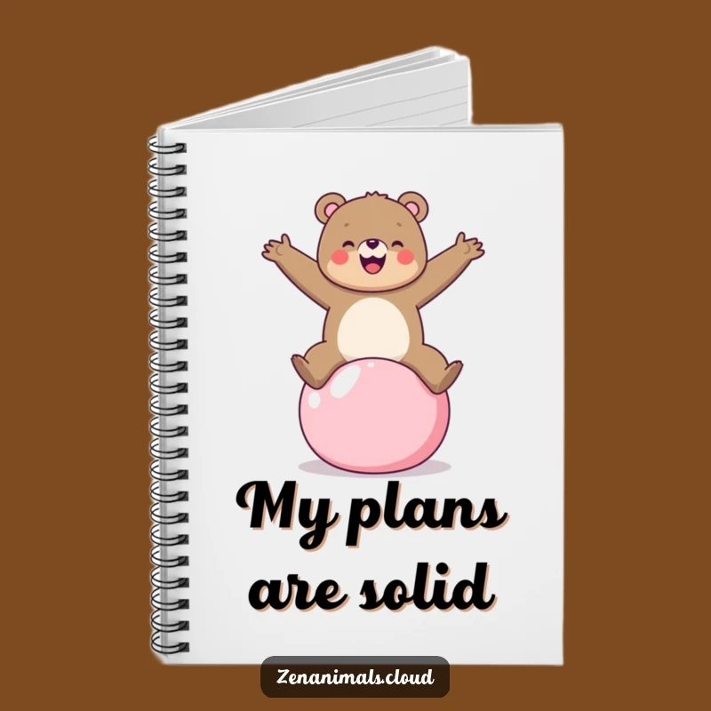 Funny Bear Yoga Ball Notebook: Cheerful Planner for Active Ideas, Great Gift
