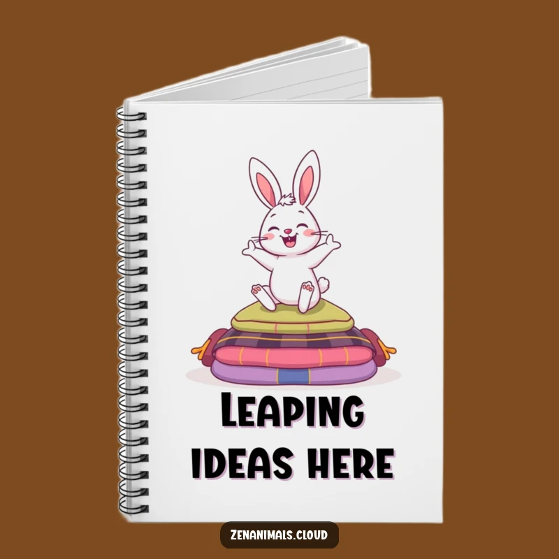 Funny Bouncy Bunny Meditation Notebook - Jot Down Happy Thoughts Funny Gift