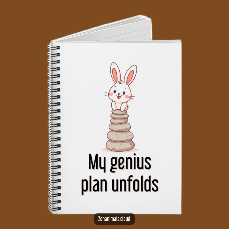 Funny Bunny Balance Notebook: Cheerful Pebble Stacker Journal, Hilarious Gift