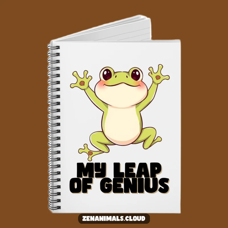 Funny Frog Leaping Notebook: Jot Down Ideas with Energetic Enthusiasm