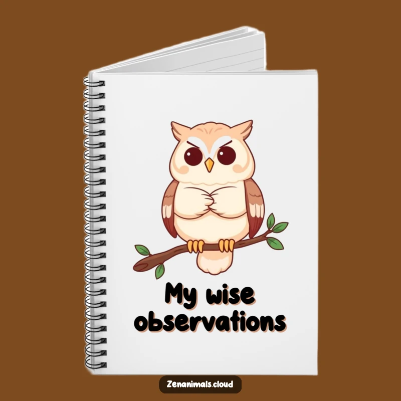 Funny Owl Contemplation Notebook: Wise Thinker Journal for Ideas